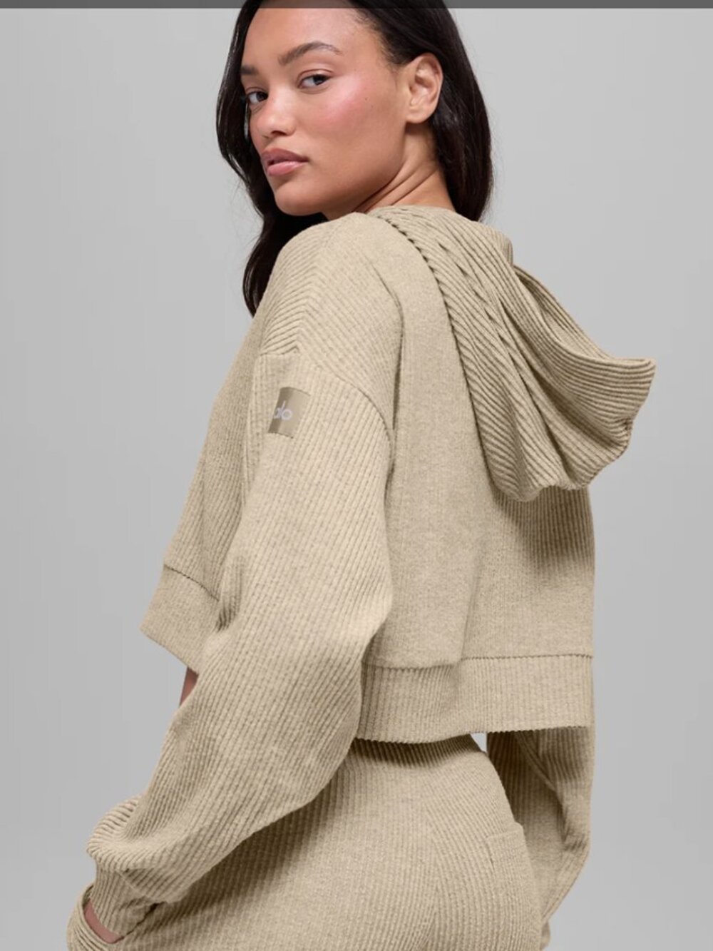 Alo Muse Hoodie Gravel Heather Medium - Picture 3 of 11